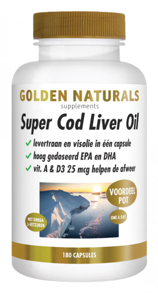 Golden Naturals Super Cod Liver Oil Capsules (180 softgels)