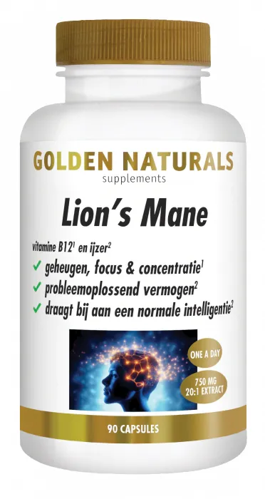 Golden Naturals Lion's Mane Capsules (90 vegetarische capsules)