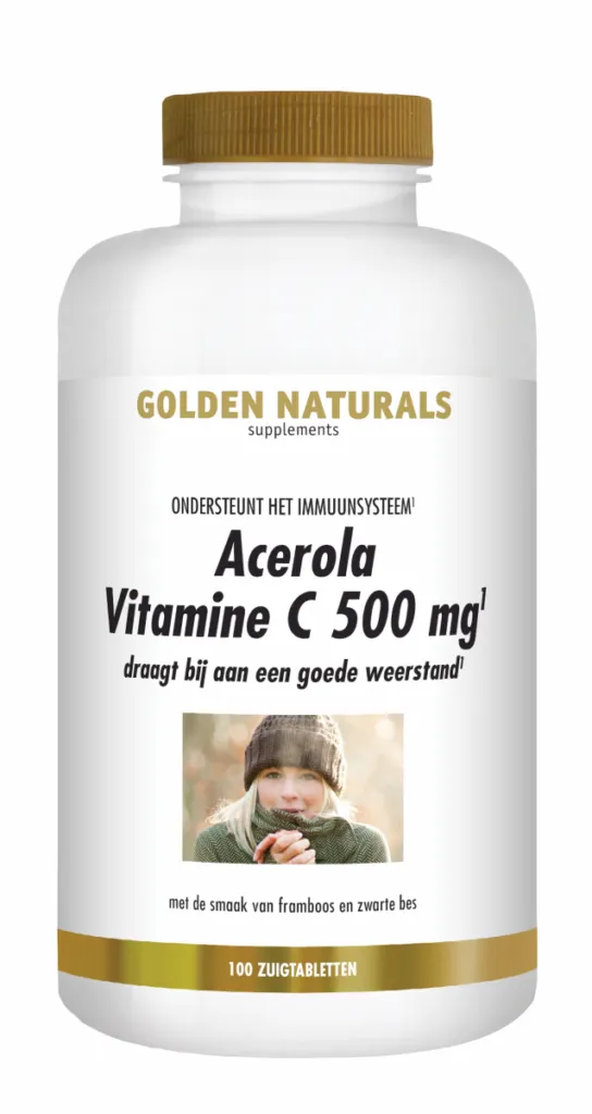 Golden Naturals Acerola Vitamine C 500mg Tabletten (100 tabletten)