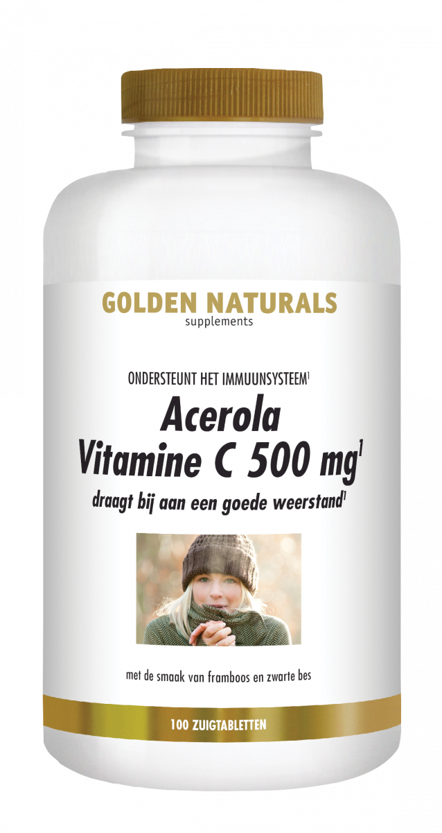 Golden Naturals Acerola Vitamine C 500mg Tabletten (100 tabletten)