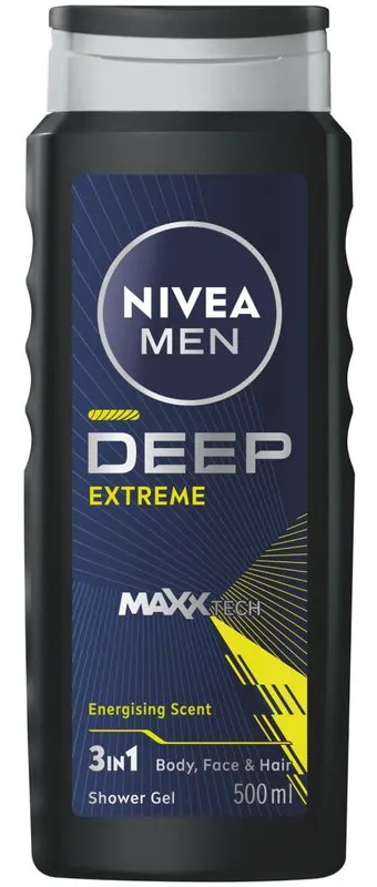 Nivea Men Deep Extreme 3-in-1 Shower Gel (500 ml)