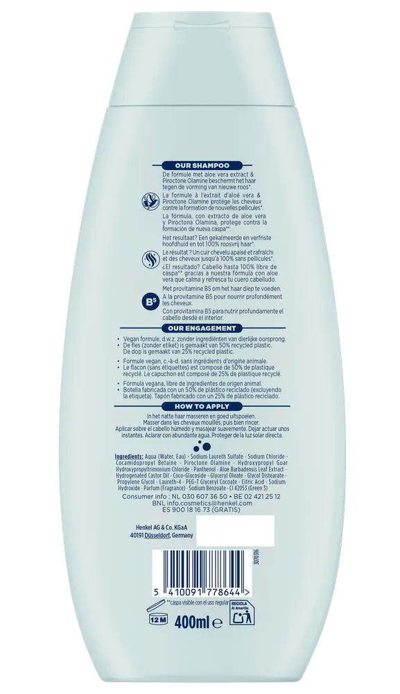 Schauma Shampoo Anti-roos Normale tot Gevoelige Hoofdhuid (400 ml)
