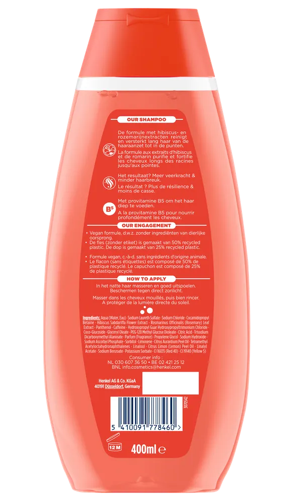 Schauma Shampoo Stronger Longer Lang Breekbaar Haar (400 ml)