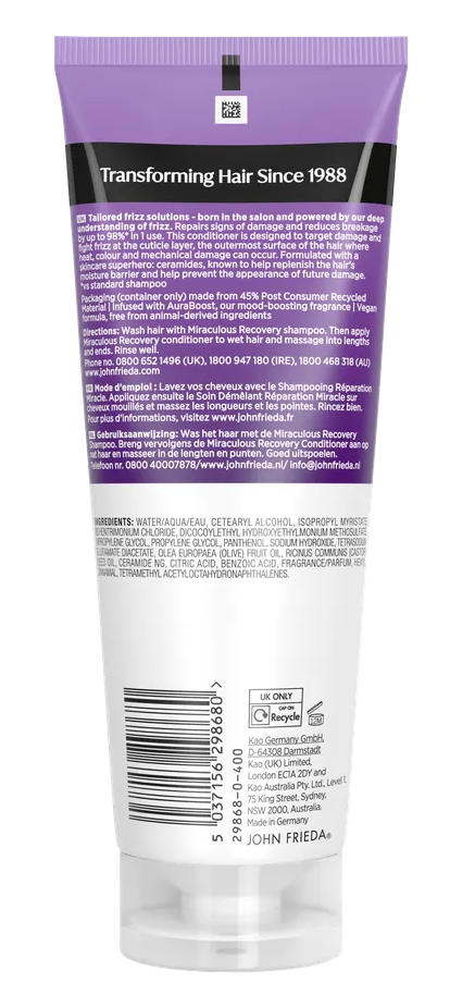 John Frieda Frizz Ease Miraculous Recovery Conditioner (250 ml)