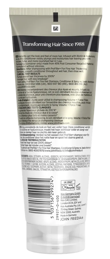 John Frieda Pro Filler+ Thickening Conditioner (250 ml)