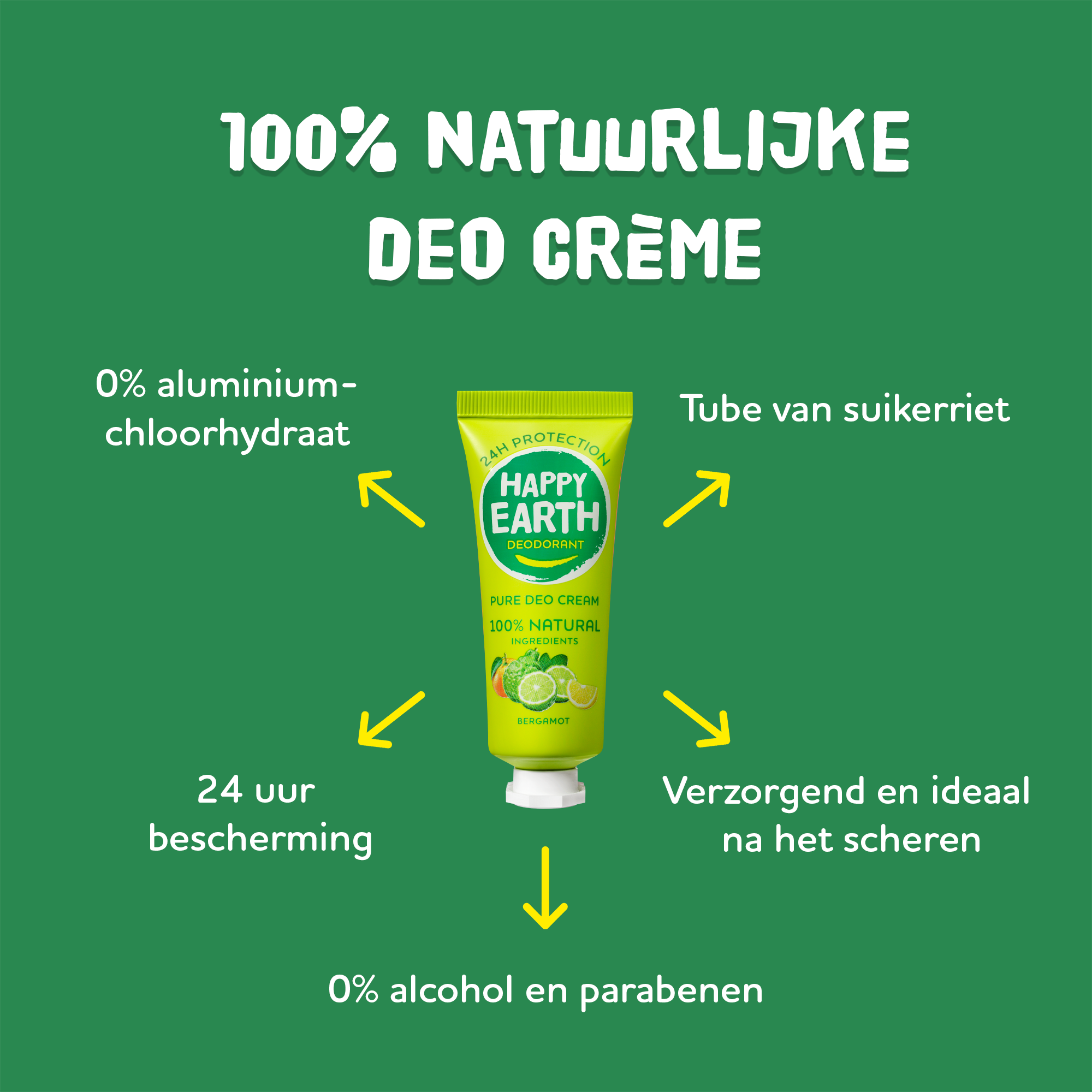 Happy Earth Pure Deodorantcreme Bergam (40 ml) - image 3