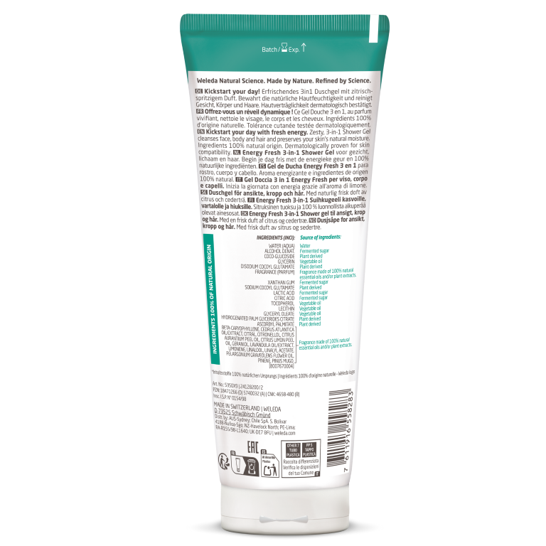 WELEDA Men energy fresh douchegel 2 in 1 (200 ml)