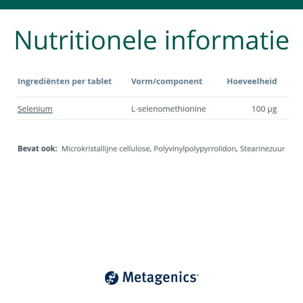 Metagenics Selenomethionine (120 tabletten) - image 4