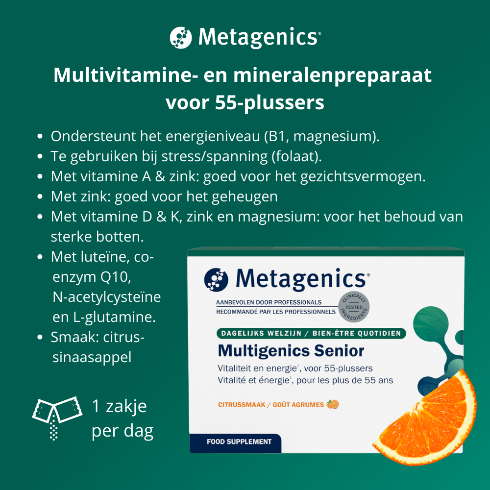 Metagenics MultiGenics Senior (30 zakjes) - image 2
