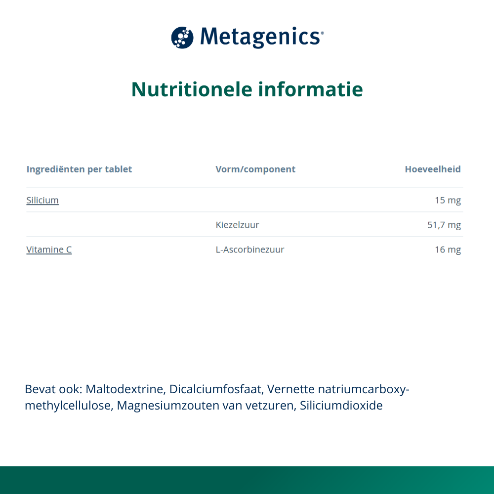 Metagenics Metasilicium (45 tabletten) - image 4