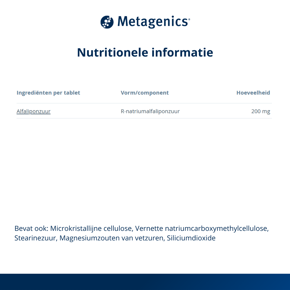 Metagenics Meta Lipoate 200 Bio (60 tabletten) - image 4