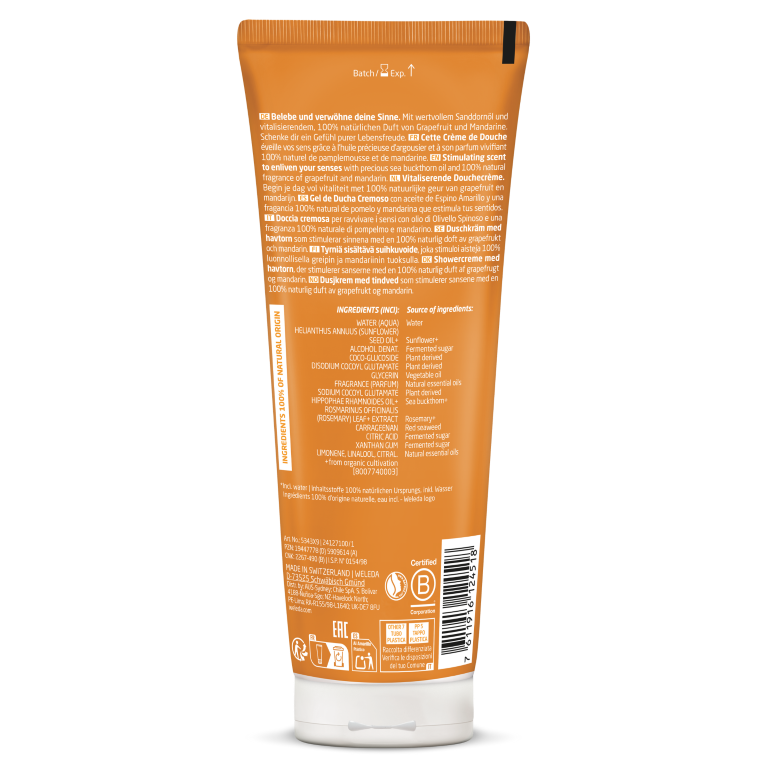 WELEDA Duindoorn vitaliserende douchecreme (200 ml)