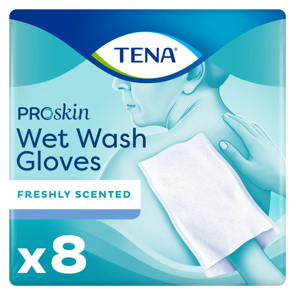 Tena Wet Wash Glove Freshly Scented (8 stuks)
