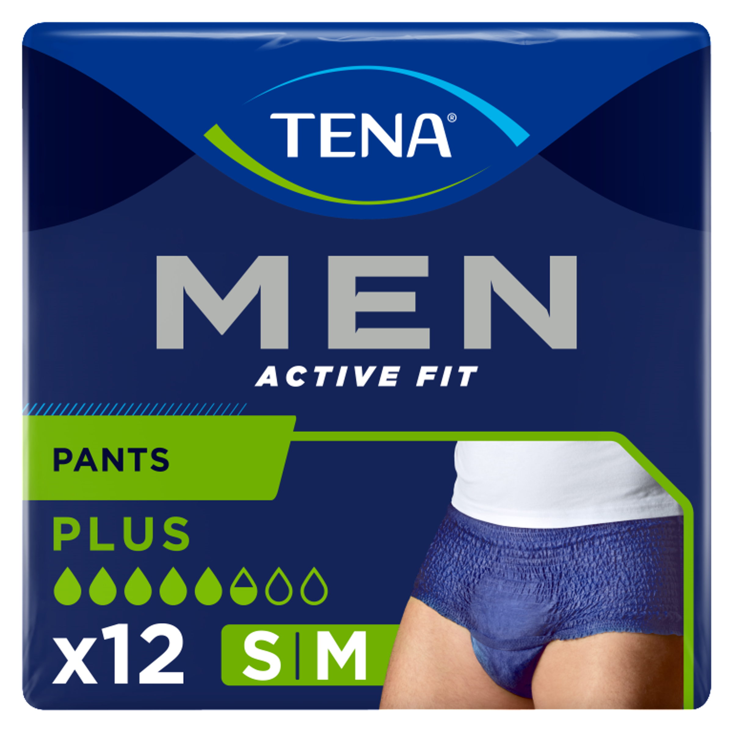 Tena Men Men Active Fit Pants+ Small/Medium (12 stuks)