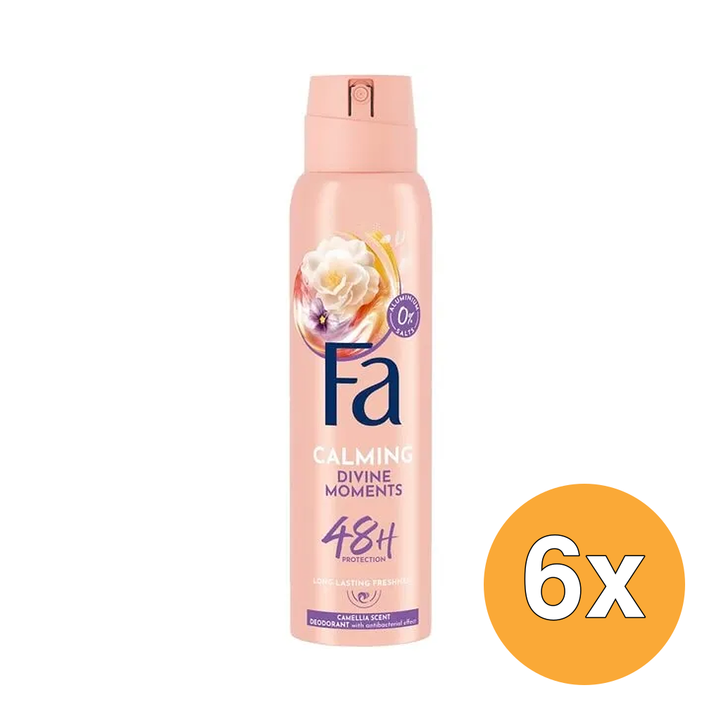 6x Fa Deodorant spray divine moments (150 ml)
