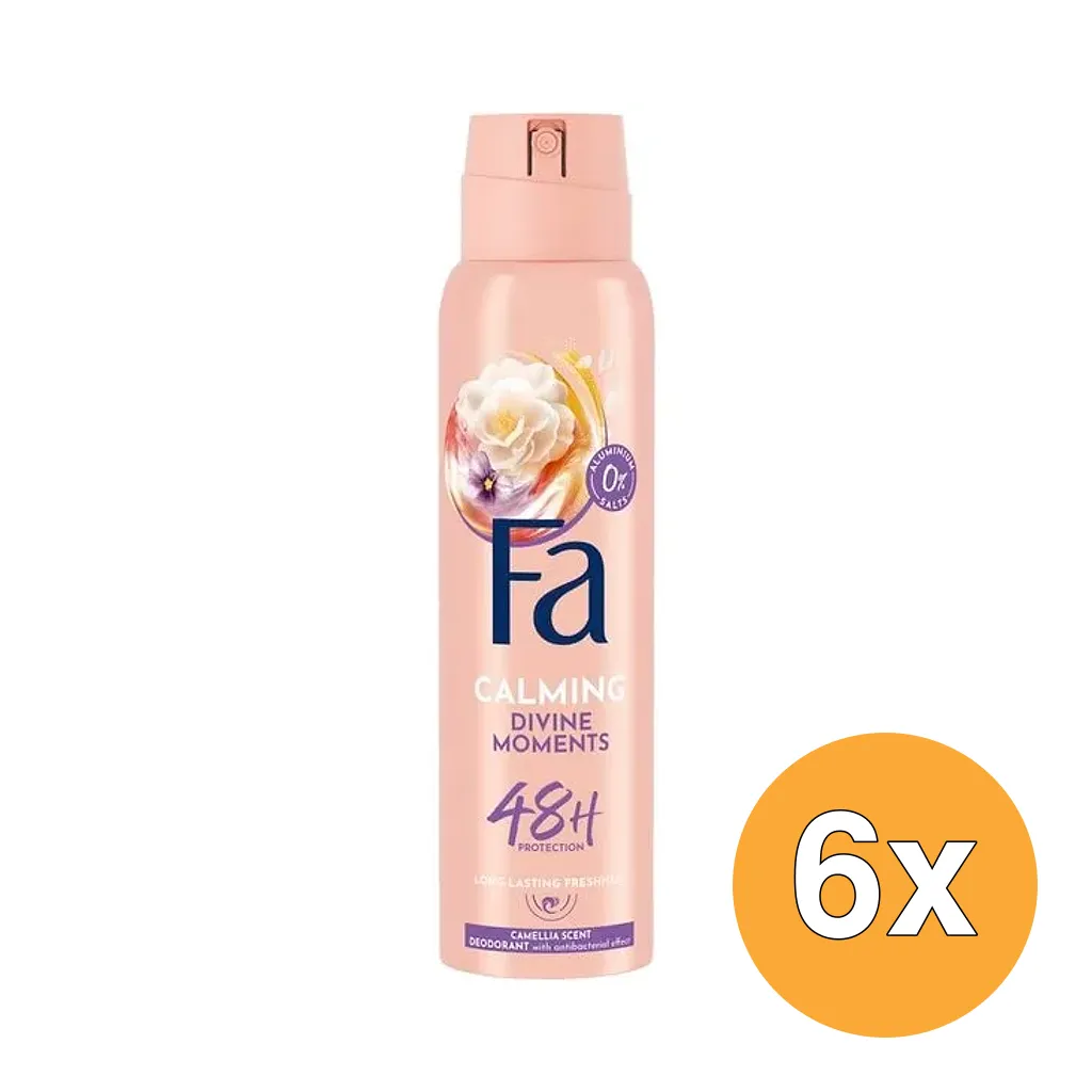 6x Fa Deodorant spray divine moments (150 ml)