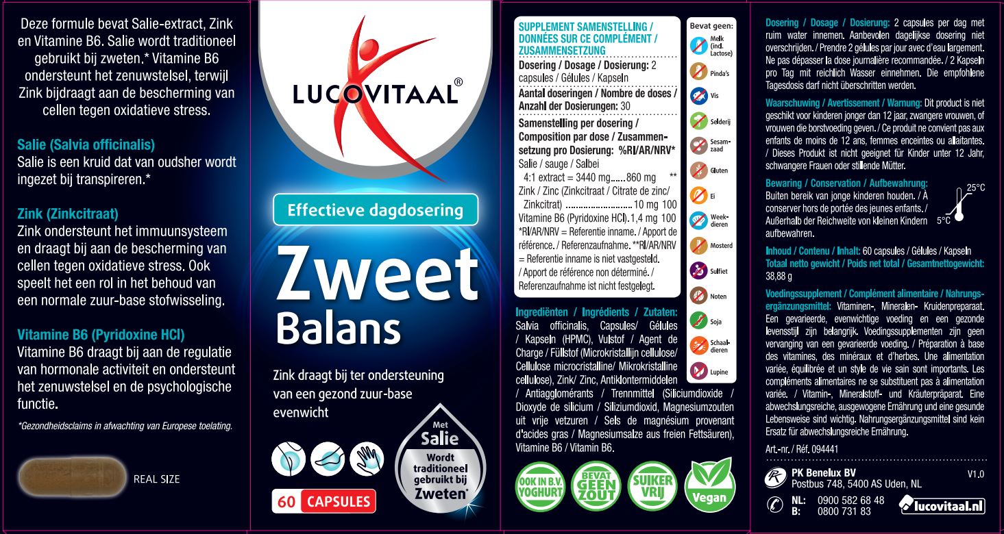 Lucovitaal Zweet Balans (60 capsules)