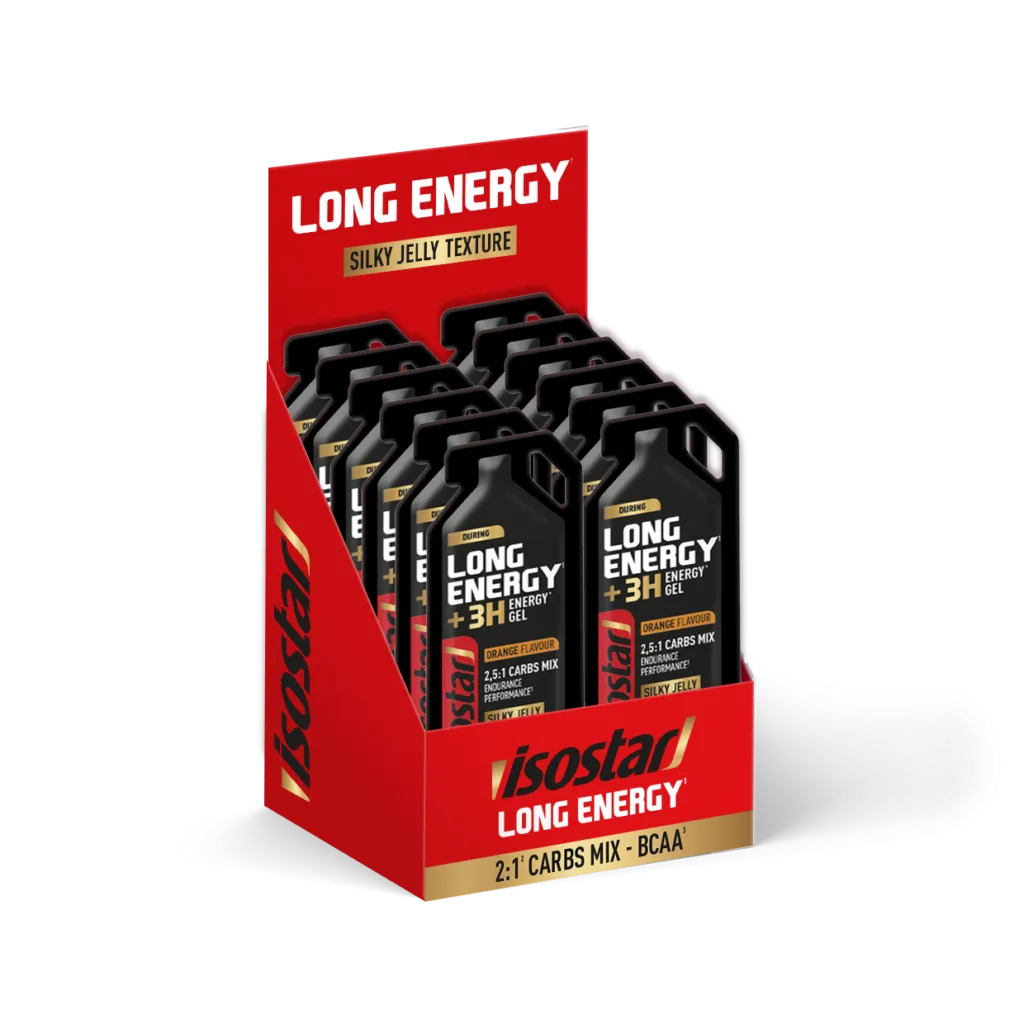 12x Isostar Long Energy +3H Gel Orange (12 x 40 gr)