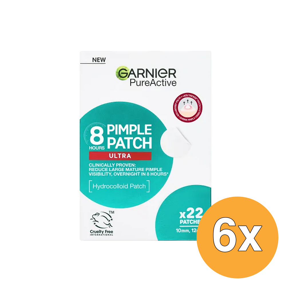 6x Garnier Pure Active Pimple Patches Ultra (6 x 22 st)
