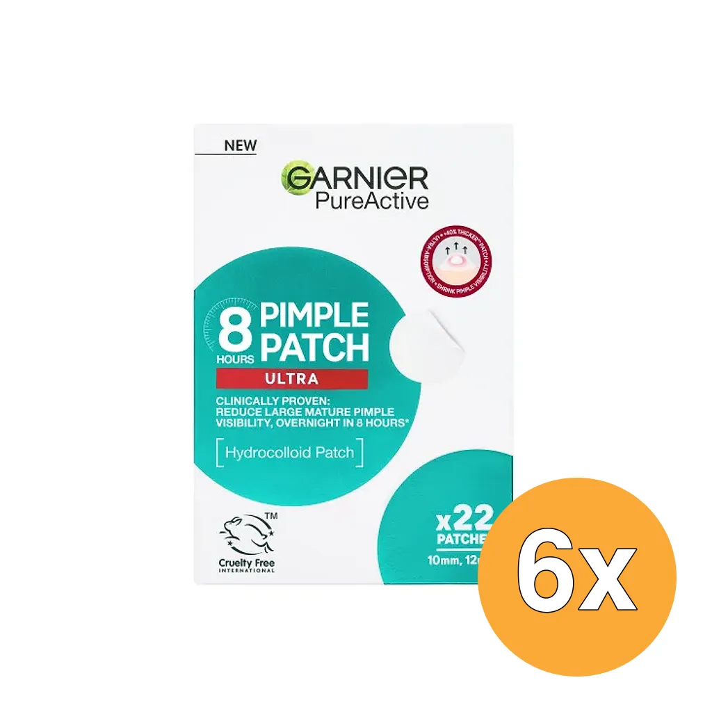 6x Garnier Pure Active Pimple Patches Ultra (6 x 22 st)