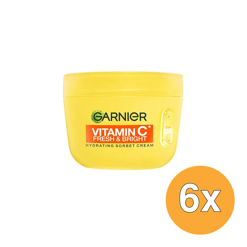 6x Garnier Skin Active Vitamine C Fresh & Bright Sorbet Creme (6 x 85 ml)