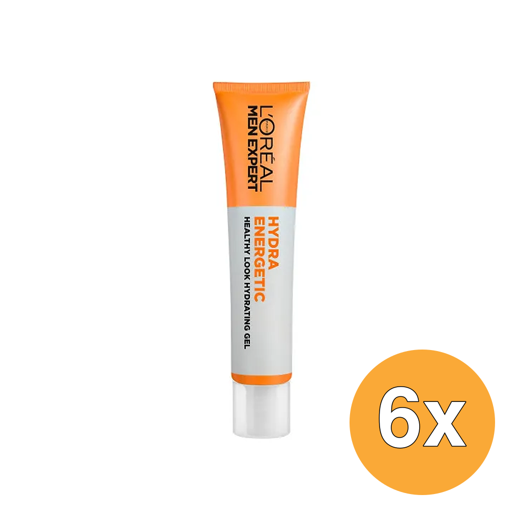 6x L'Oréal Paris Men Expert Hydra Energetic Hydraterende Gel (6 x 40 ml)
