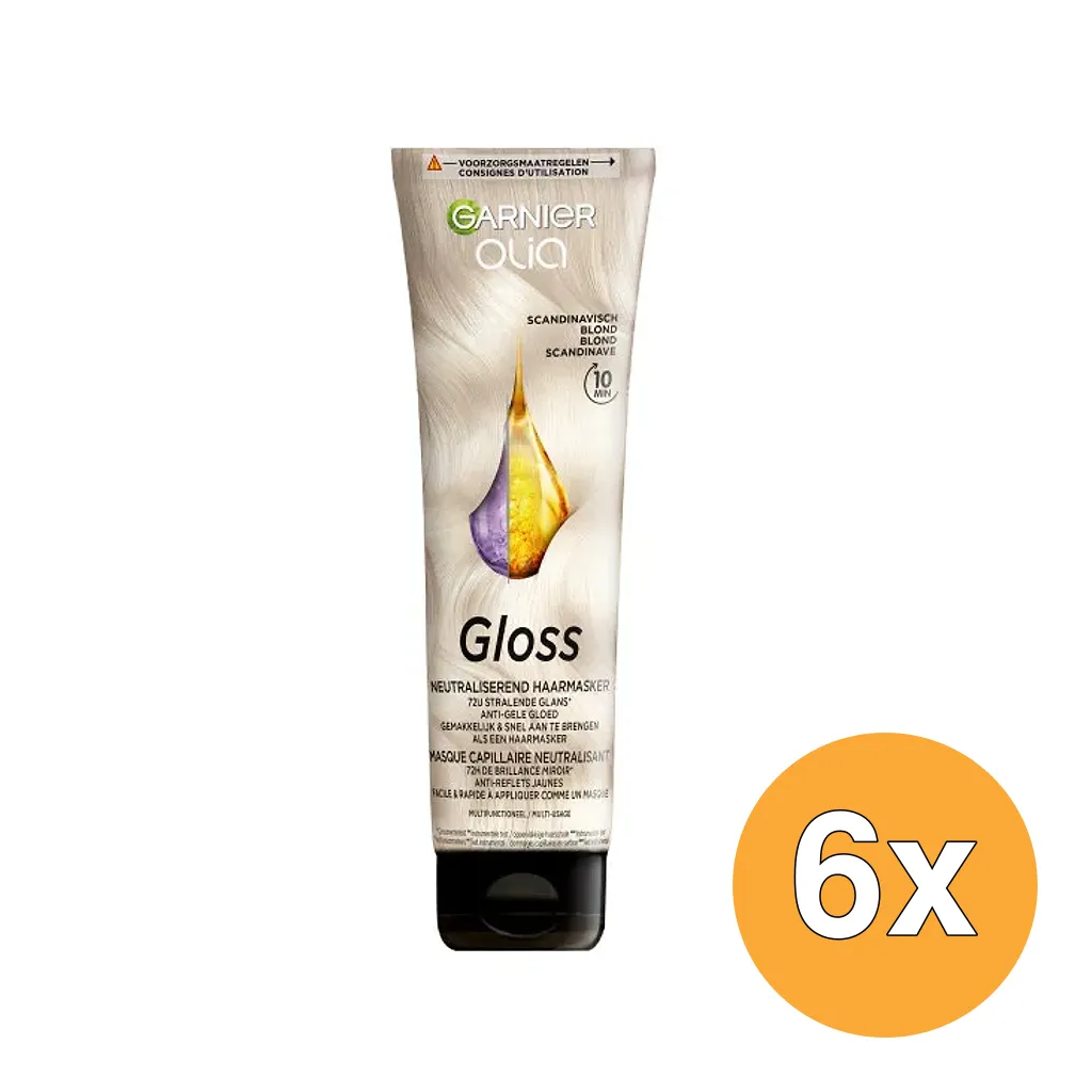 6x Garnier Olia Gekleurd Haarmasker Scandinavisch Blond (6 x 150 ml)