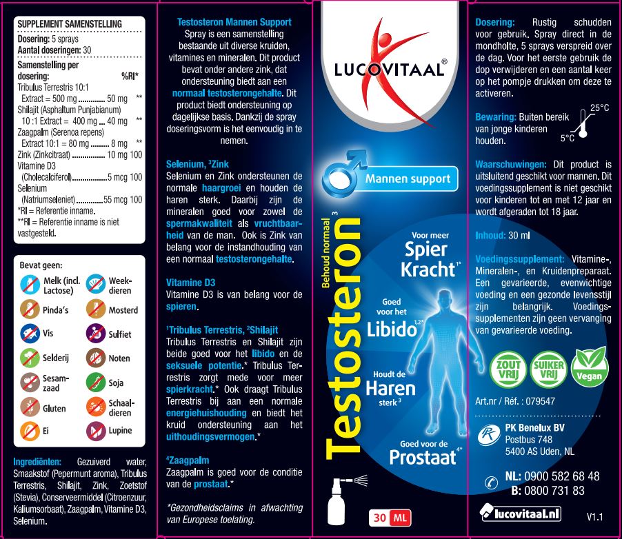 Lucovitaal Testosteron Mannen Support Spray (30 ml)