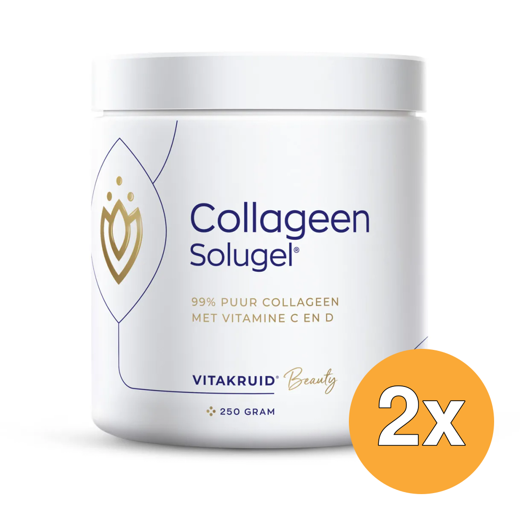 2x Vitakruid Collageen Solugel® Poeder met Vitamine C & D (250 gr)