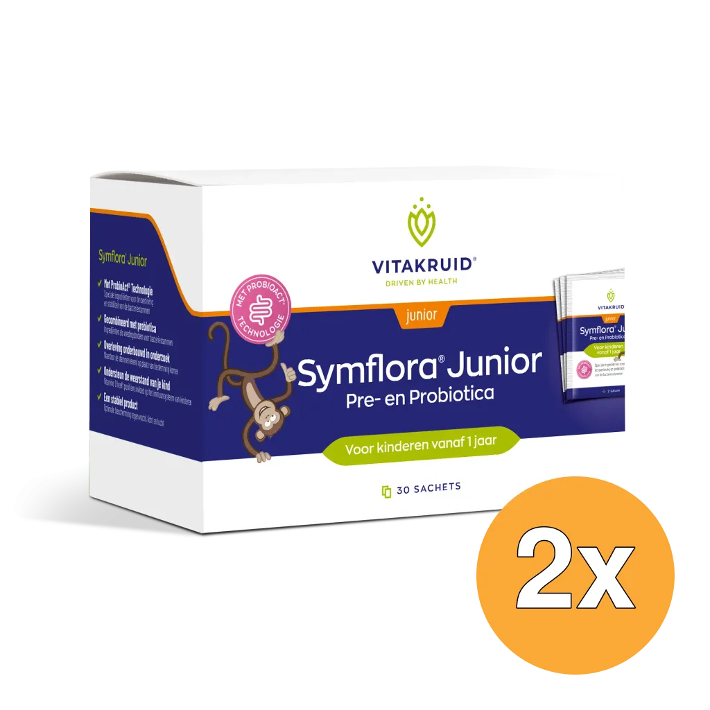 2x Vitakruid Symflora® Junior Pre- en Probiotica voor Kinderen (30 zakjes)