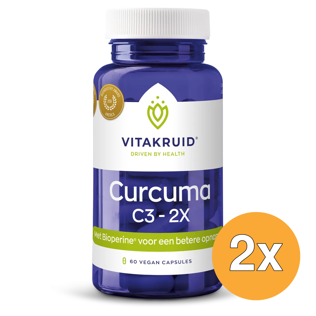 2x Vitakruid Curcuma C3-2X (95% Curcuminoïden) met Bioperine® (60 vega capsules)