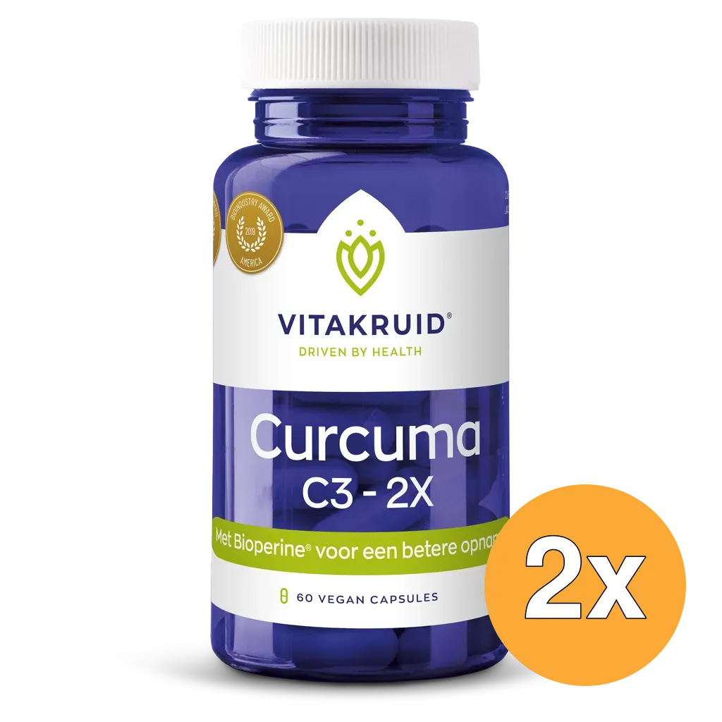 2x Vitakruid Curcuma C3-2X (95% Curcuminoïden) met Bioperine® (60 vega capsules)