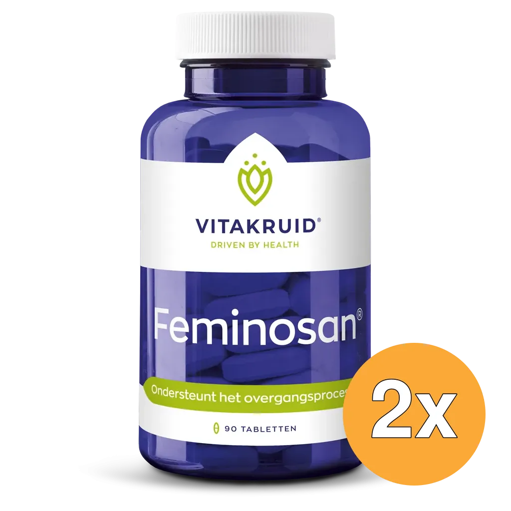 2x Vitakruid Feminosan Overgang Complex Rode Klaver & Hop (90 tabletten)