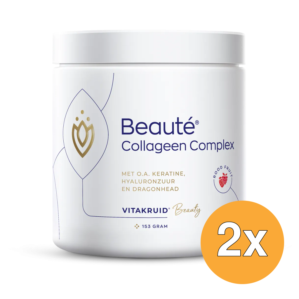 2x Vitakruid Beauté Collageen Complex Rood Fruit (154 gr)