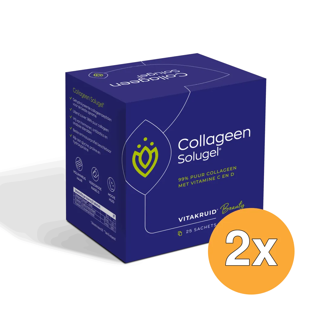 2x Vitakruid Collageen Solugel (25 zakjes)