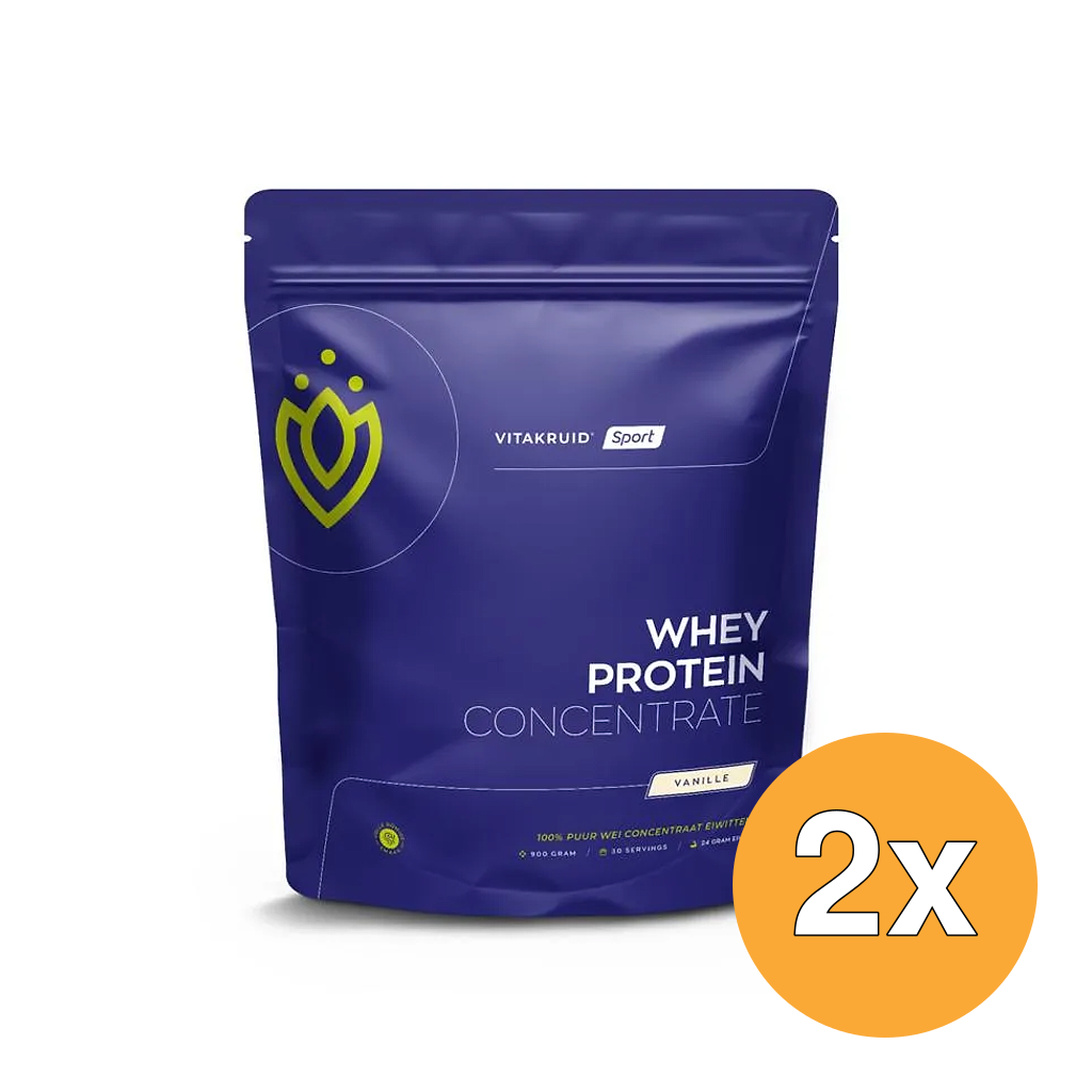 2x Vitakruid Whey Protein Concentrate - Vanille (900 gr)