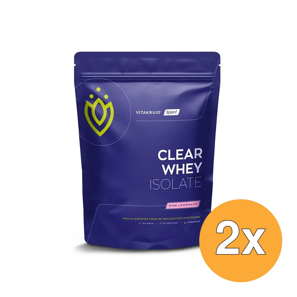 2x Vitakruid Clear Whey Isolate - Pink Lemonade (750 gr)