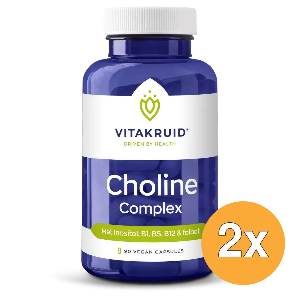 2x Vitakruid Choline Complex met Inositol, B1, B5, B12 & Folaat (90 vega capsules)