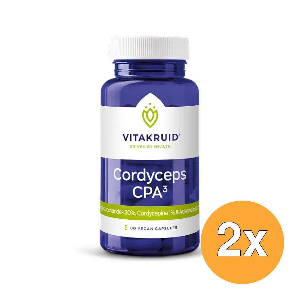2x Vitakruid Cordyceps CPA3 Mycelium Extract 12:1 (60 vega capsules)