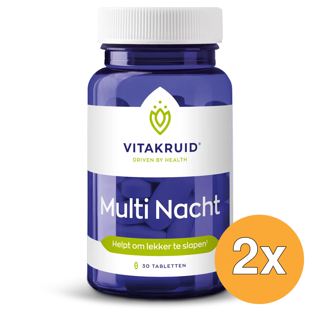 2x Vitakruid Multi Nacht HD 100% Vegan (30 tabletten)