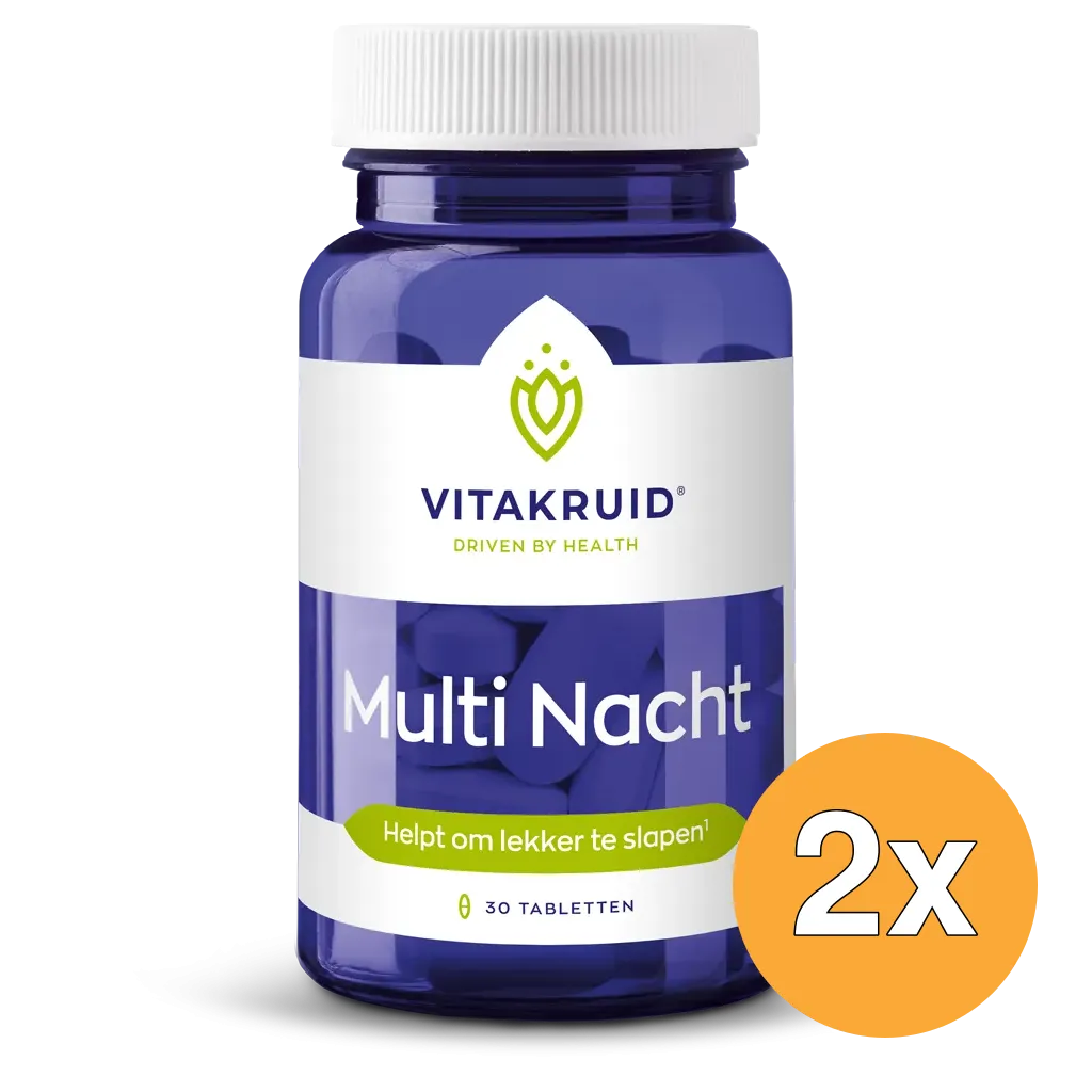 2x Vitakruid Multi Nacht HD 100% Vegan (30 tabletten)
