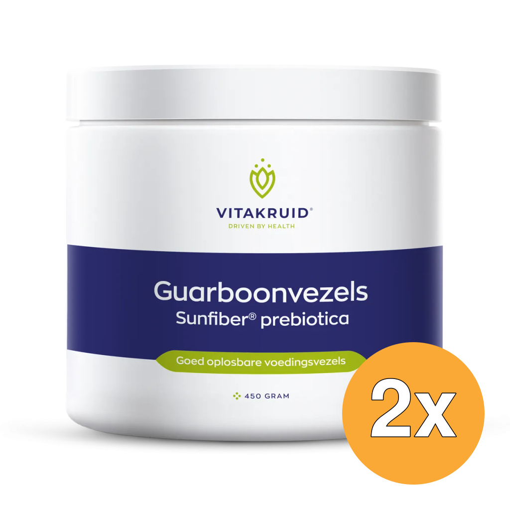 2x Vitakruid Sunfiber Guarboonvezel Prebiotica (450 gr)