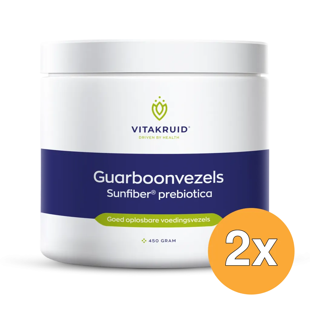 2x Vitakruid Sunfiber Guarboonvezel Prebiotica (450 gr)