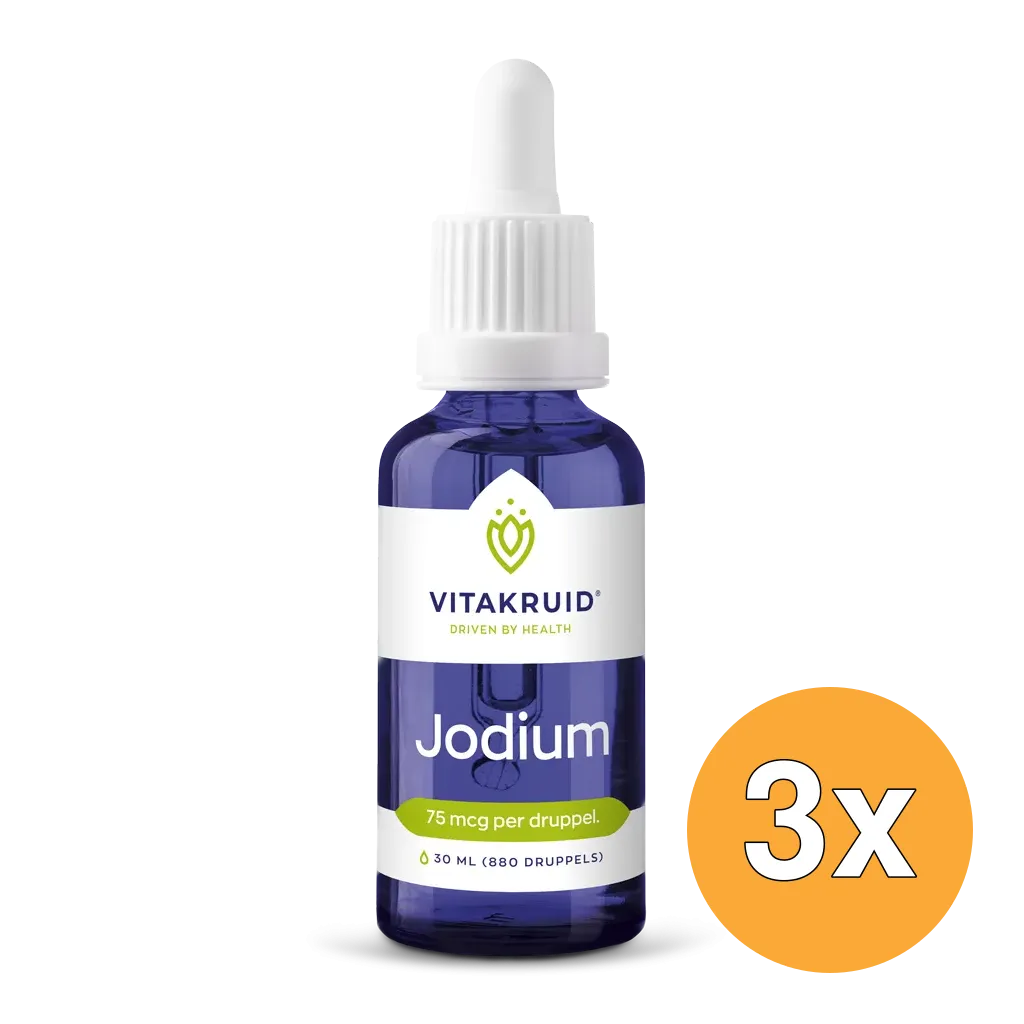 3x Vitakruid Jodium Nascent (Natriumjodide) Druppels Vloeibaar (30 ml)