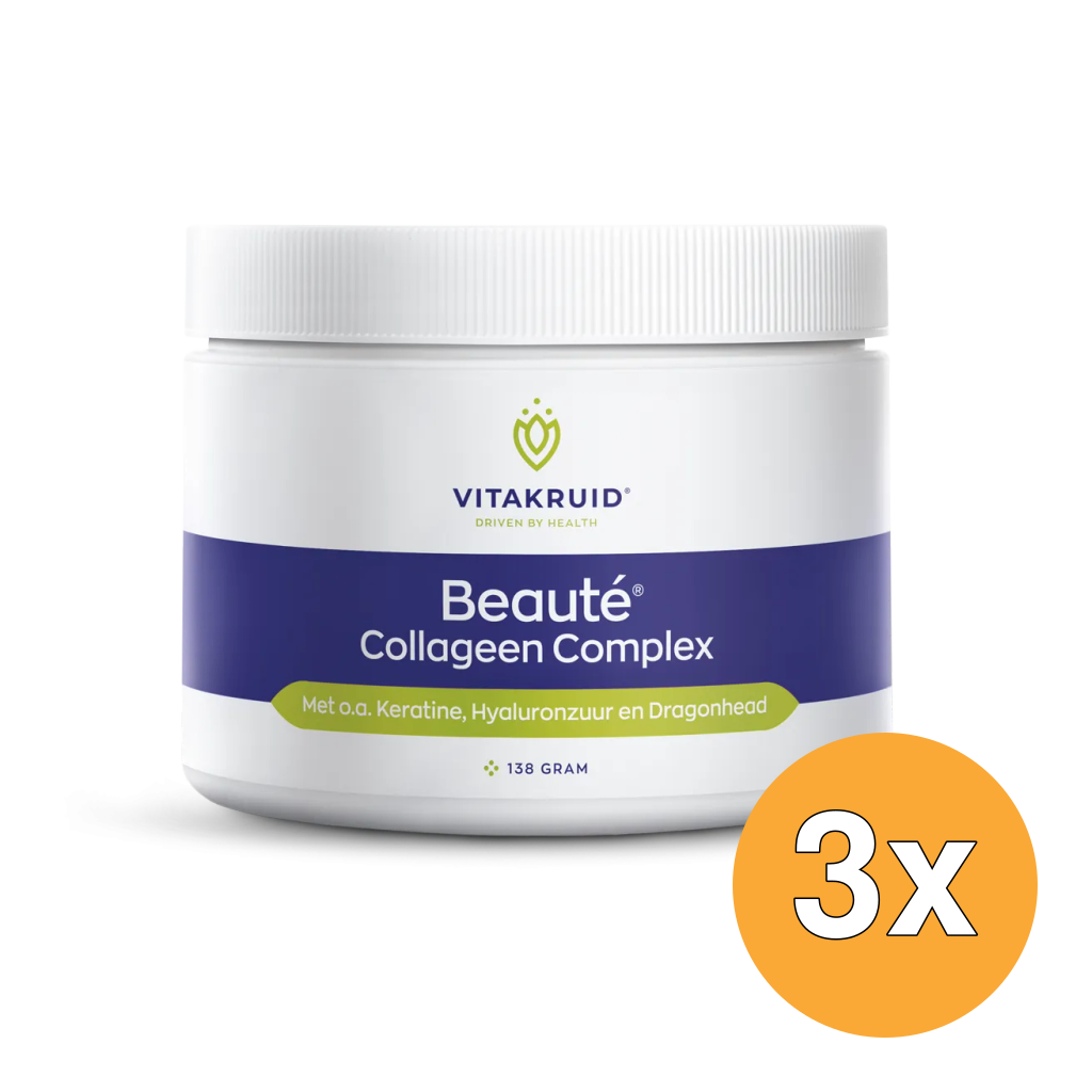 3x Vitakruid Beauté Collageen Complex Keratine Hyaluronzuur (138 gr)