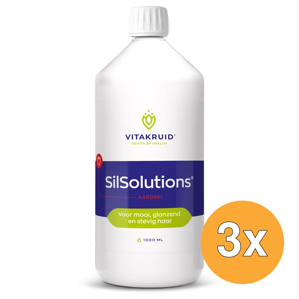 3x Vitakruid SilSolutions 1000 - Aardbei (1000 ml)