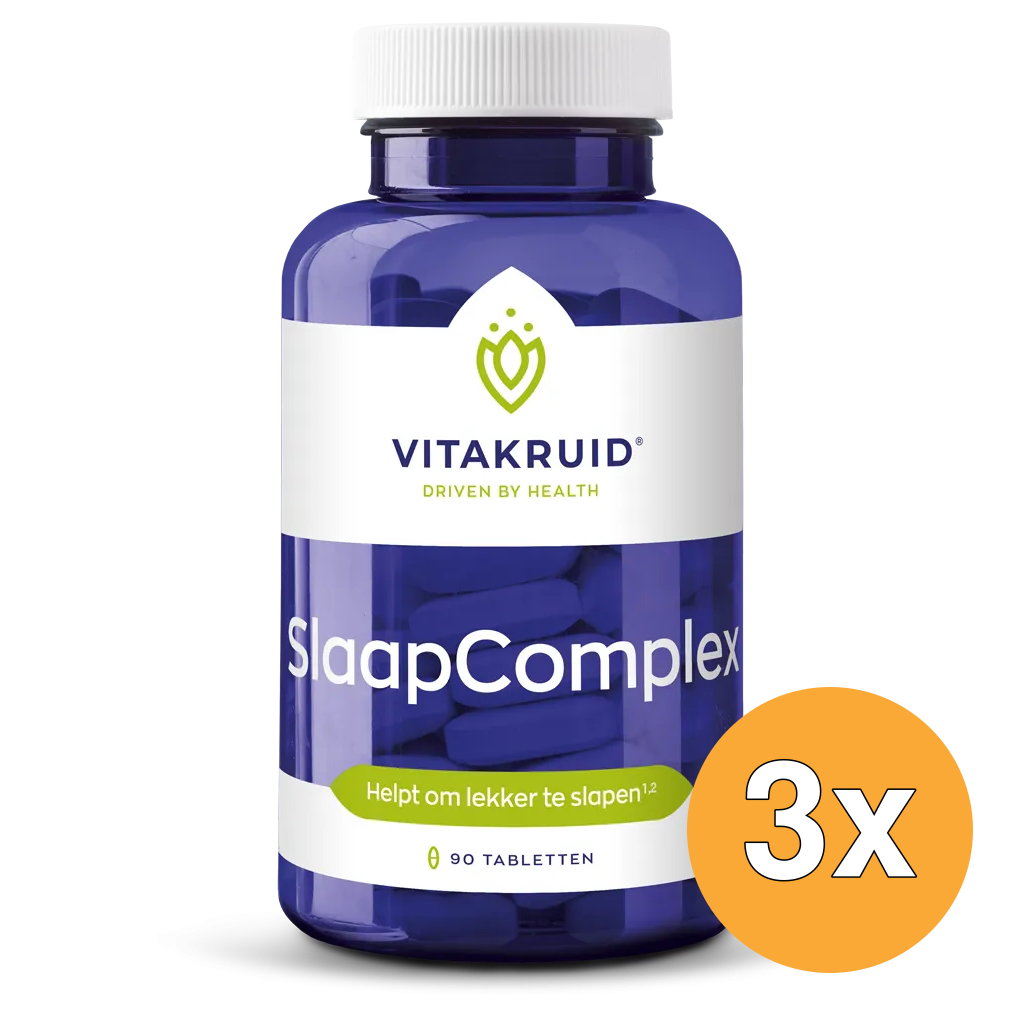 3x Vitakruid Slaapcomplex Oa Valeriaan Magnesium Bisglycinaat (90 Tabletten)