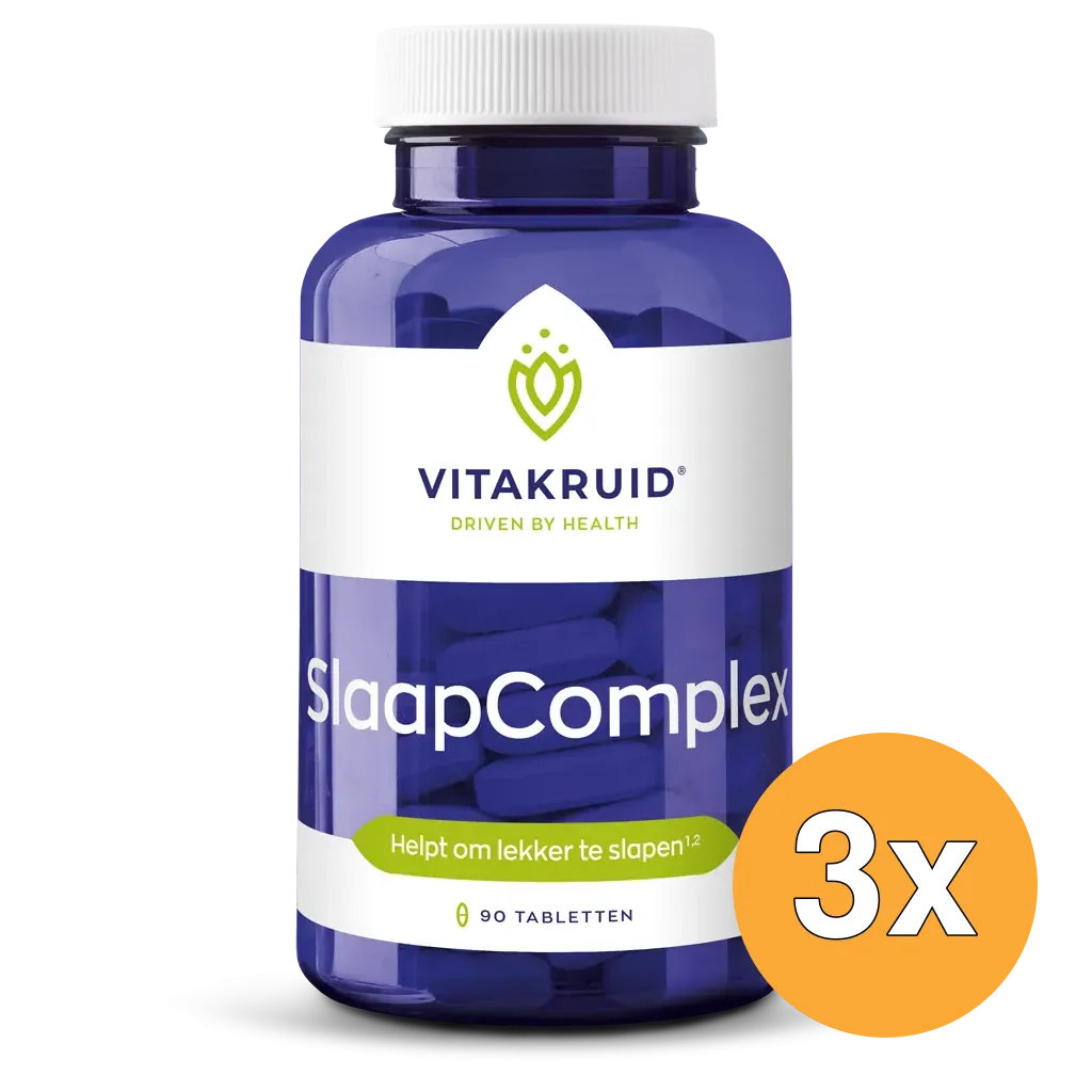 3x Vitakruid Slaapcomplex Oa Valeriaan Magnesium Bisglycinaat (90 Tabletten)