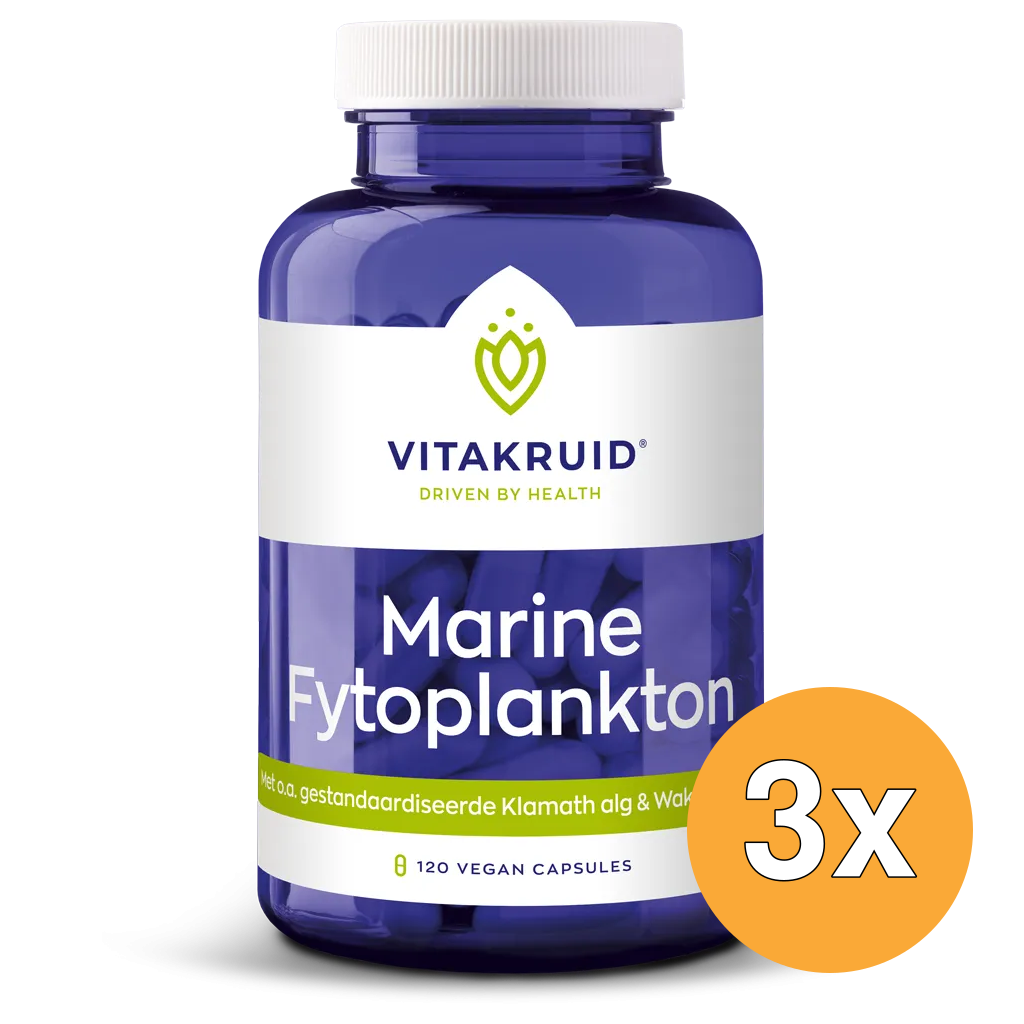 3x Vitakruid Marine Fytoplankton (120 vega capsules)