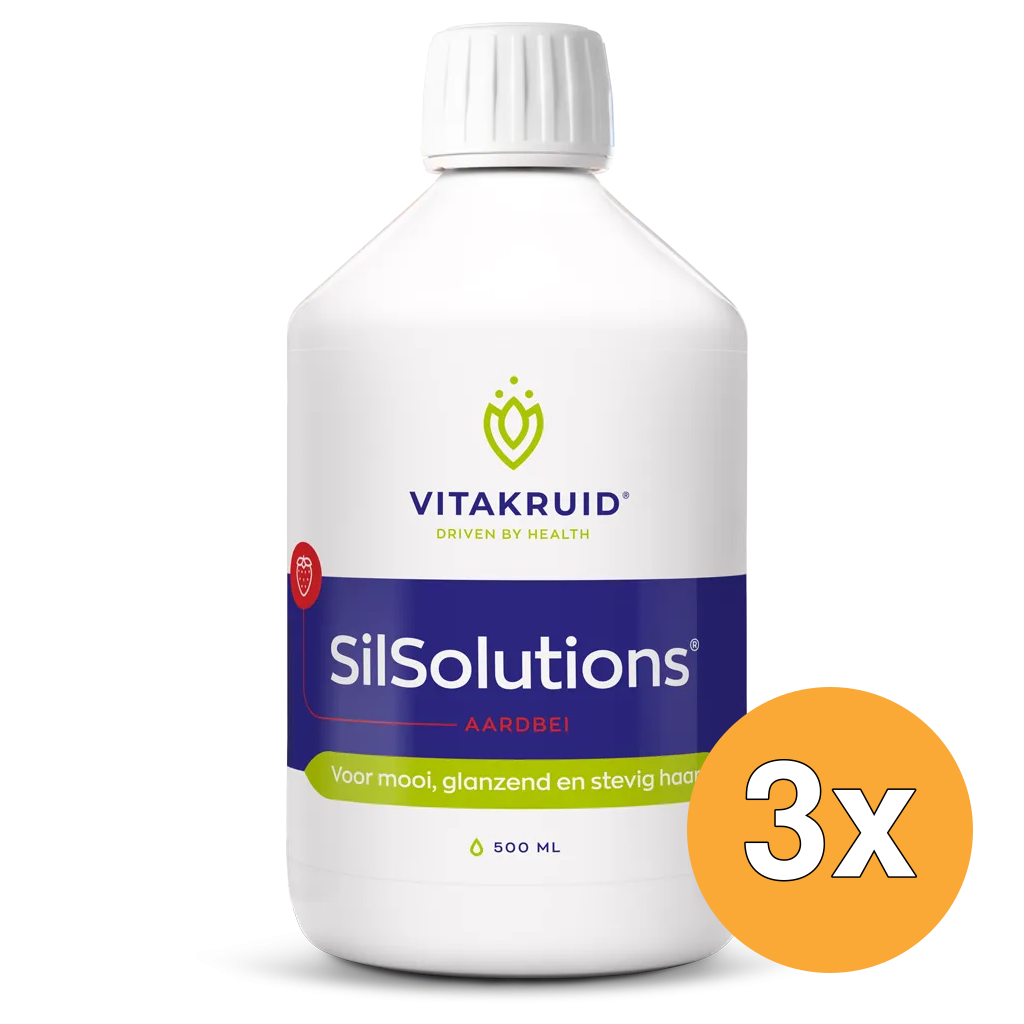 3x Vitakruid Silsolutions 500 - Aardbei (500 ml)